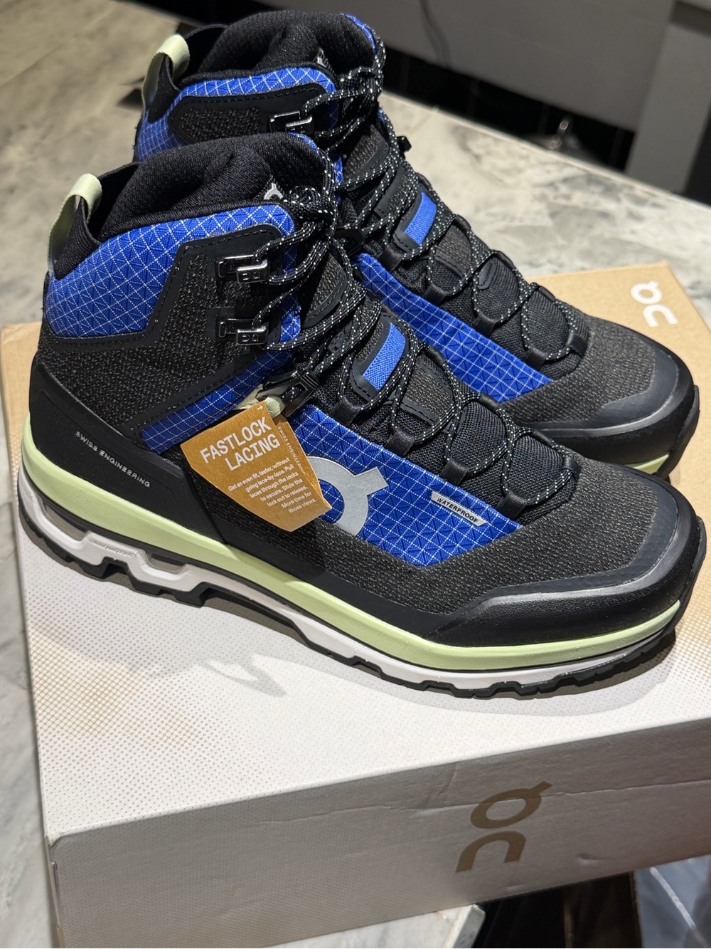 On Cloud alpine Waterproof Blue & Black Women's Hiking Booties